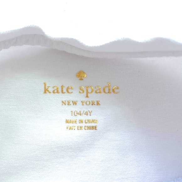 Kate Spade Flower Pom Short-Sleeved Top, Size 4Y - Picture 4 of 4